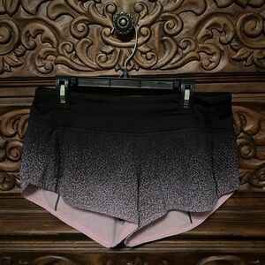 Lululemon Speed Up Shorts Black/Light Purple Design